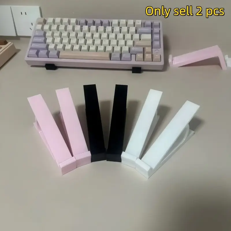 Ergonomic Design Keyboard Riser Set, Non-Slip Universal Fit Stand, Multiple Colors Available, Office & Gaming Use, 2pcs Computer Stand, Gaming Pc Accessories