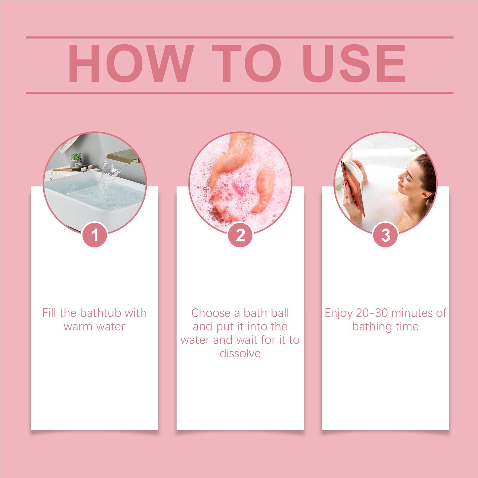 Moisturizing Bubble Bath Bombs - Deep Cleansing & Long-Lasting Floral Scent