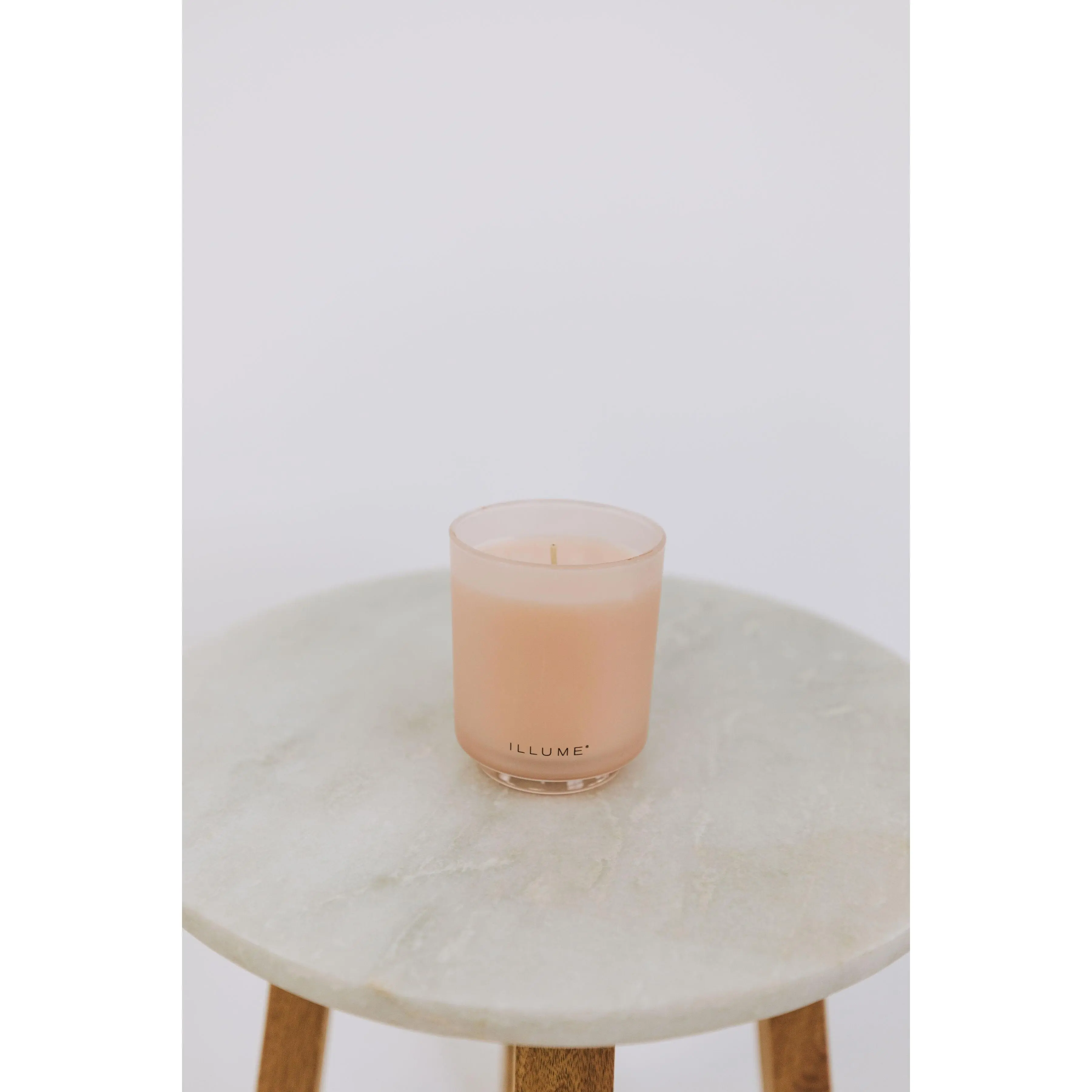 ILLUME Vegan Plant-Based Coconut Milk Mango Fragrance Scented Glass Wax Candle - Boxed, Cruelty-Free Household Candle with Soft Frost Finish, Translucent Base for Elegant Room Decoration & Aroma Diffusion