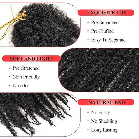 YXHAIR Hot Twist Braiding Hair 18 Inch Cuban Twist Hair 8 Packs COCO Twist Hair Afro Kinky Braids Crochet Hair Synthetic Braiding Hair Extensions for black women (18 Inch(Pack of 8),1B)