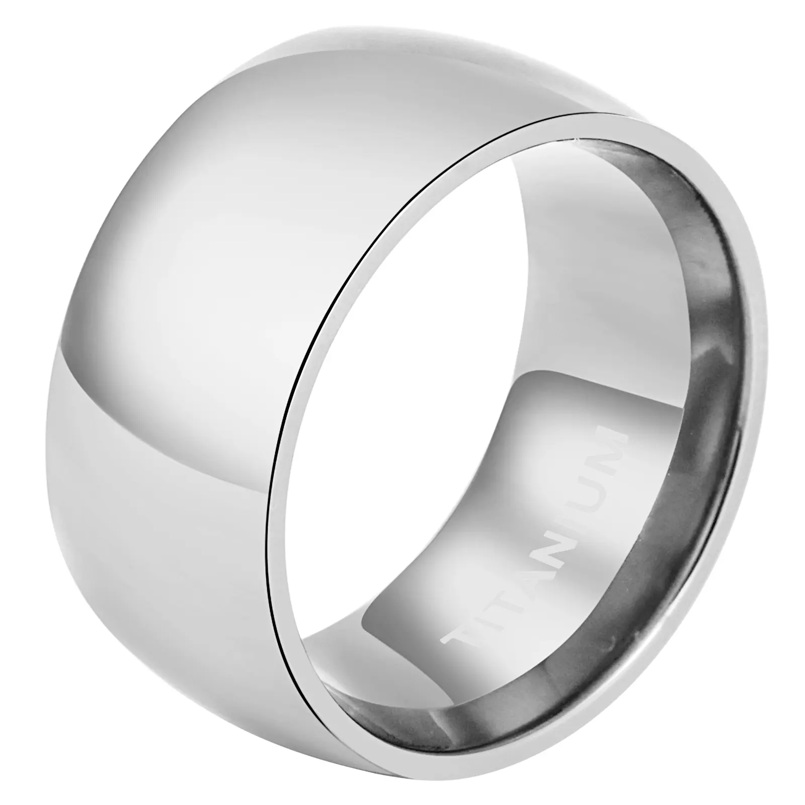 OIDEA Titanium Wedding Band for Women, Classic Polished 10MM Comfort Fit Anniversary Ring, Classic Band Rings, Titanium Construction Rings