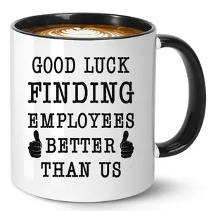 1PCS,Funny Coffee Mug 11oz - Best Boss Going Away Gifts - Good Luck Finding Employees Better Than Us - Funny 11oz Coffee Mug Novelty Leaving Farewell New Job Retirement Birthday Gifts for Men Women, Party, Holiday, Christmas Gift Idea