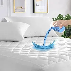 100% Waterproof Mattress Protector, Ultimate Protection, Noiseless & Anti Allergenic Quilted Mattress Protector Double Bed, Extra Deep Skirt, Easy Fit & Machine Washable