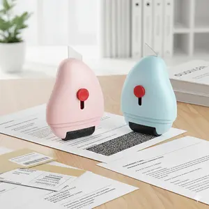 Reusable Privacy Stamp Roller for Secure Mail, Confidential Data Smudge Tool, Anti-Peep Ink Roller, Theft-Proof Document Protector, Multi-Scene Info Eraser, Durable Metal Roller Design.