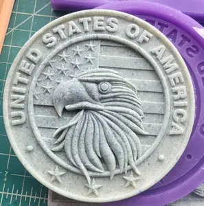 Patriot Eagle in USA flag new Silicone mold 2023