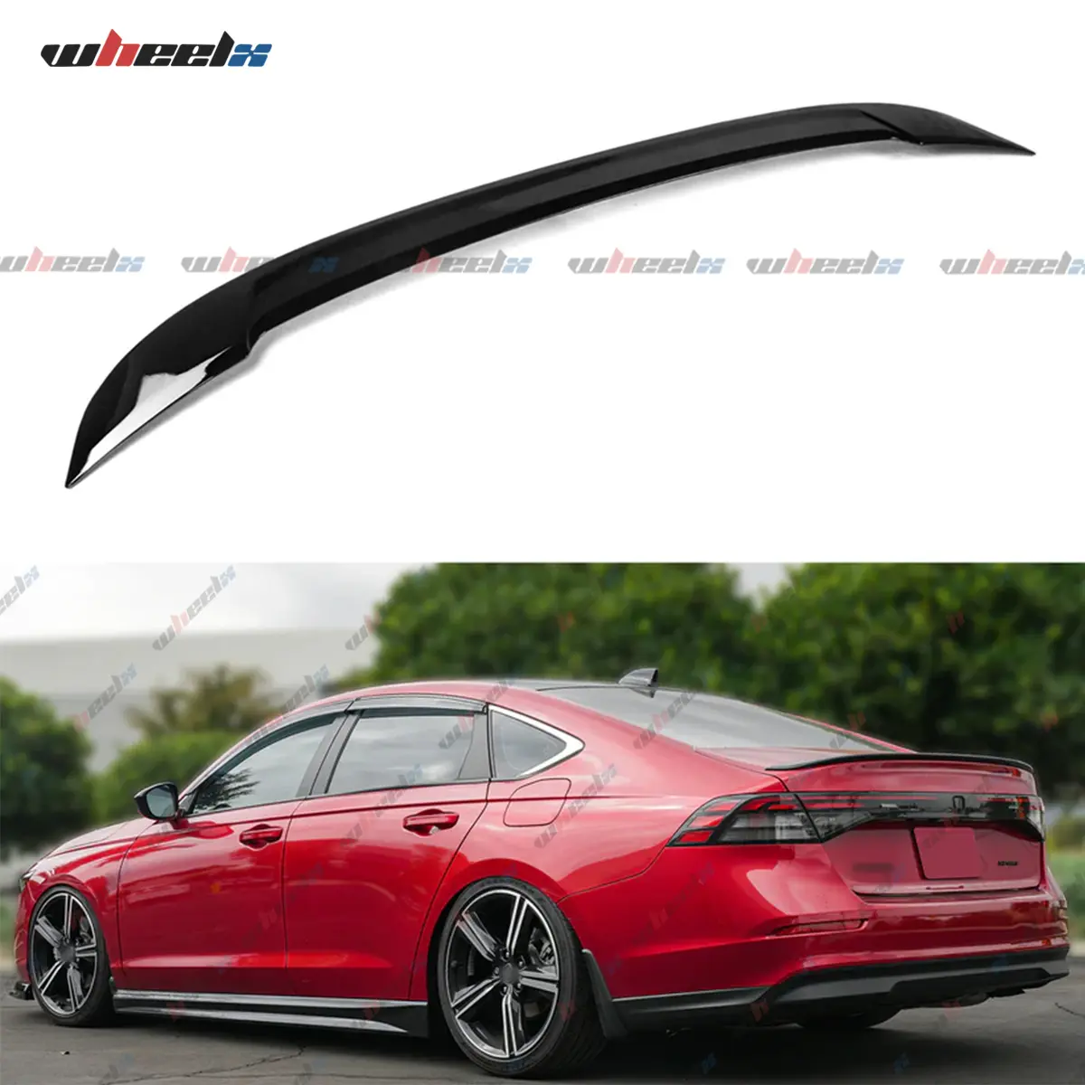 2023-2024 Honda Accord All Models - JDM Style High Mount Gloss Black Carbon Fiber Trunk Spoiler | Premium Exterior Modification Accessory , Lightweight