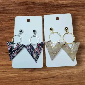 The Vera - Geometric Triangle Earrings - Colorful & Gold Options - Stylish & Trendy Jewelry for Women