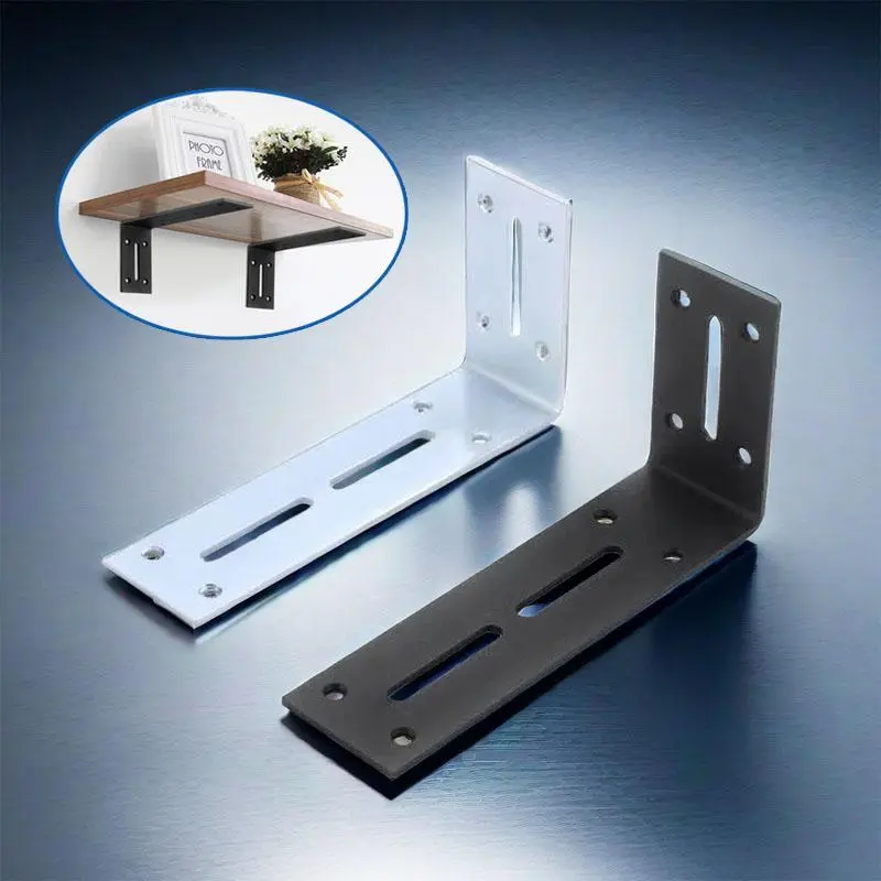 Adjustable L-angle Bracket, 90° Slotted Angle Bracket, Furniture Repair Fixed Bracket for Wooden Furniture Tables, Chairs, Cupboards, Bookshelves