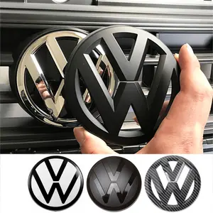 1/2pcs Car Front Grille Emblem Cover Rear Trunk Badge Covers Sticker For Volkswagen VW Polo 2013 - 2016 Not Affect ACC