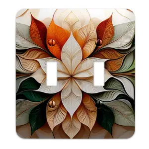 Metal SwitchPlate - Intricate Flowers and Leaves Light Switch Cover, Multiple Sizes - #5304