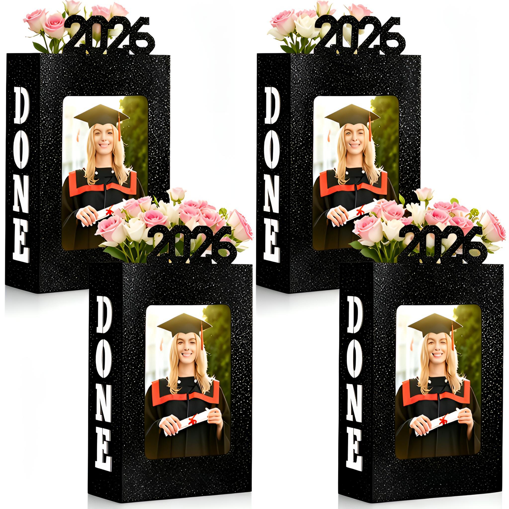 2026 Graduation Table Centerpieces 4/8Pcs Fit 4x6in Photo Grad Gifts Party Favor for Graduates