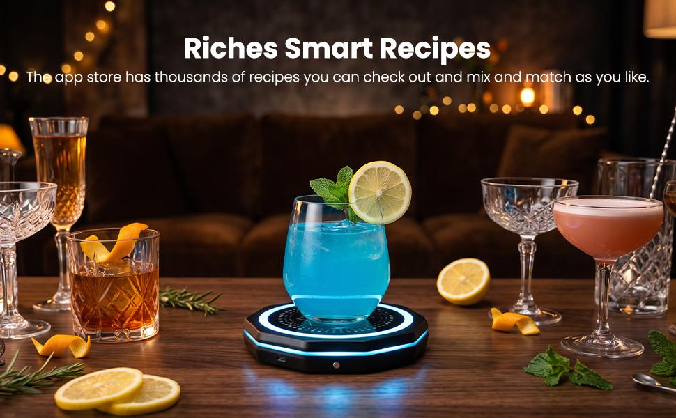 Barsys Smart Coaster 2.0 –Smart Cocktail Maker Portable Cocktail Maker & Drink Mixer, App Controlled Automatic Cocktail Mixing Machine with 1000+ Recipes for Cocktails & Mocktails