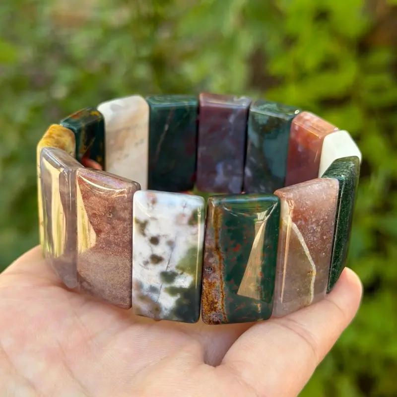 Large 7” ocean Jasper Soft Bangle