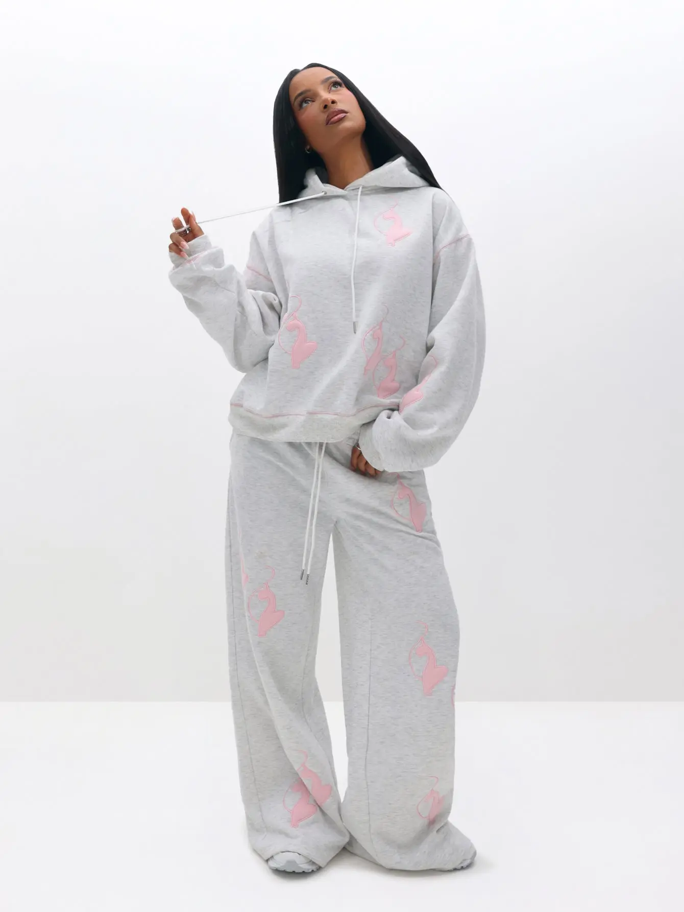 Logo Marled Hoodie