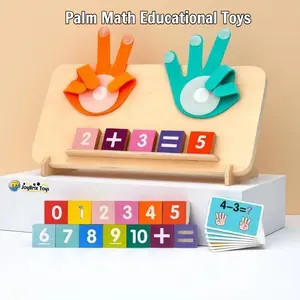 Joybrix Toys Multifunction Wooden Colorful Educational Math Manipulatives Number Counting Blocks 1 Set Finger Counting Montessori Toys for Kids Aged 3-5 Years Learning Materials Birthday Gifts