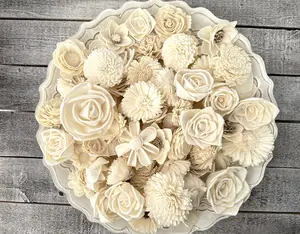 Random Sola Wood Flower Assortment - Raw - 50 Pack