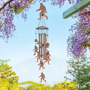 Bigfoot Themed Metal Wind Chime, Universal Decor for Home, Patio, Porch and Yard, Functional Ornament for Daily Display and Various Gift Occasions