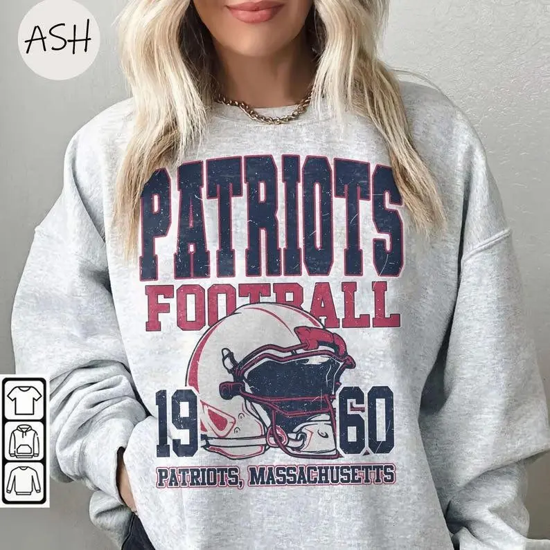 [Sale off up to 50%] Vintage 90s Style New England Football Sweatshirt, Retro Game Day Crewneck, Patriot State Unisex Fan Shirt, Classic Sports Gift Pullover