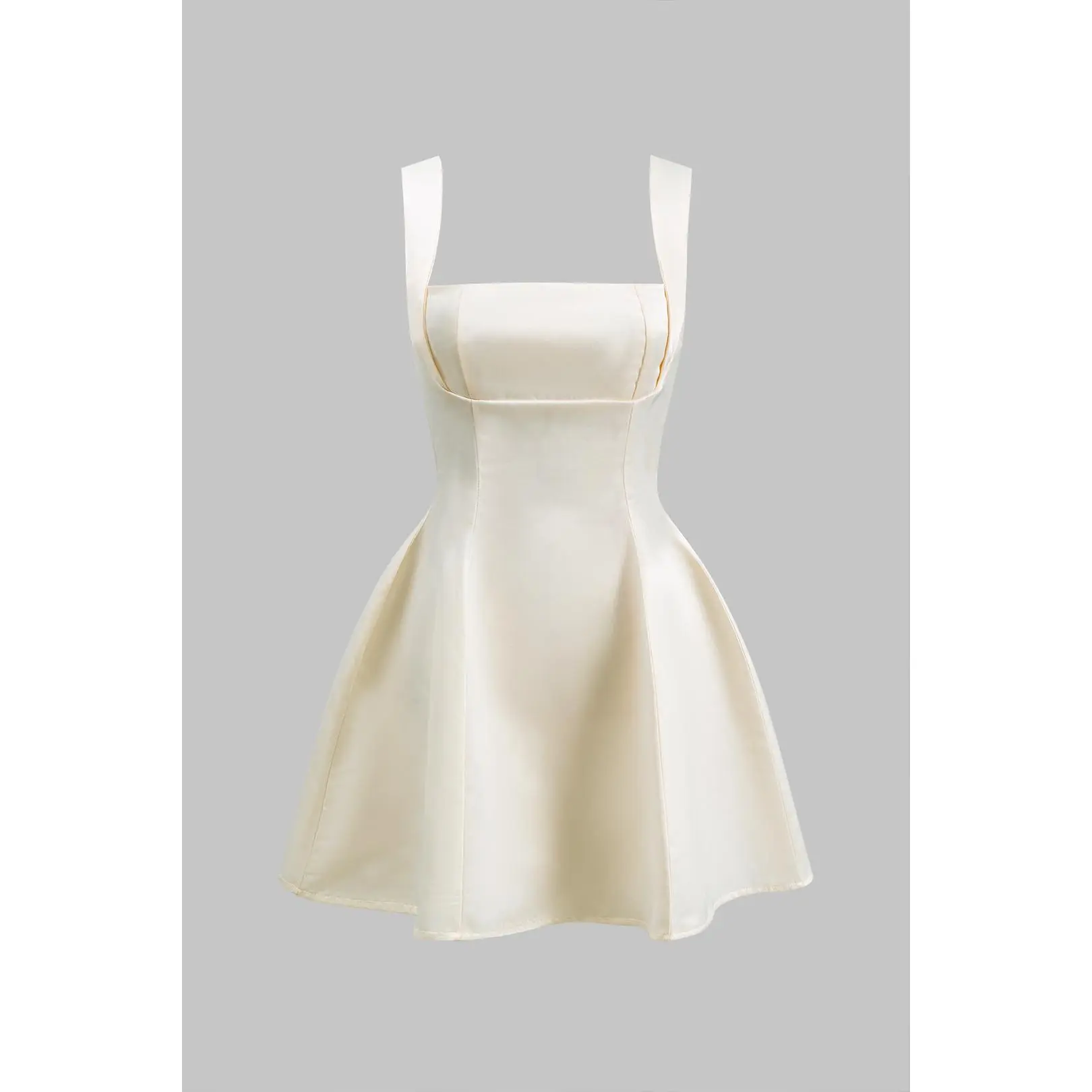 Tie Back Zipper Backless Slip Mini Dress