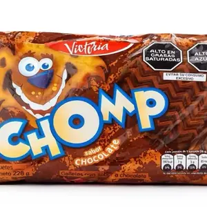 2 bag of Victoria Chomp Cookie Chocolate 228g - High in Saturated Fats & Sodium - Avoid Excessive Consumption - Galletas con Sabor a Chocolate ( pack of 2)