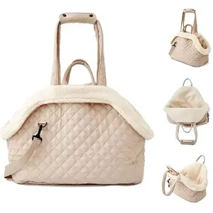 Fashion Cat Dog Handbag Warm Plush Pet Carrier Bags for Small Dogs Cats Chihuahua Sphynx Kitten Winter Pet Outdoor Supplies