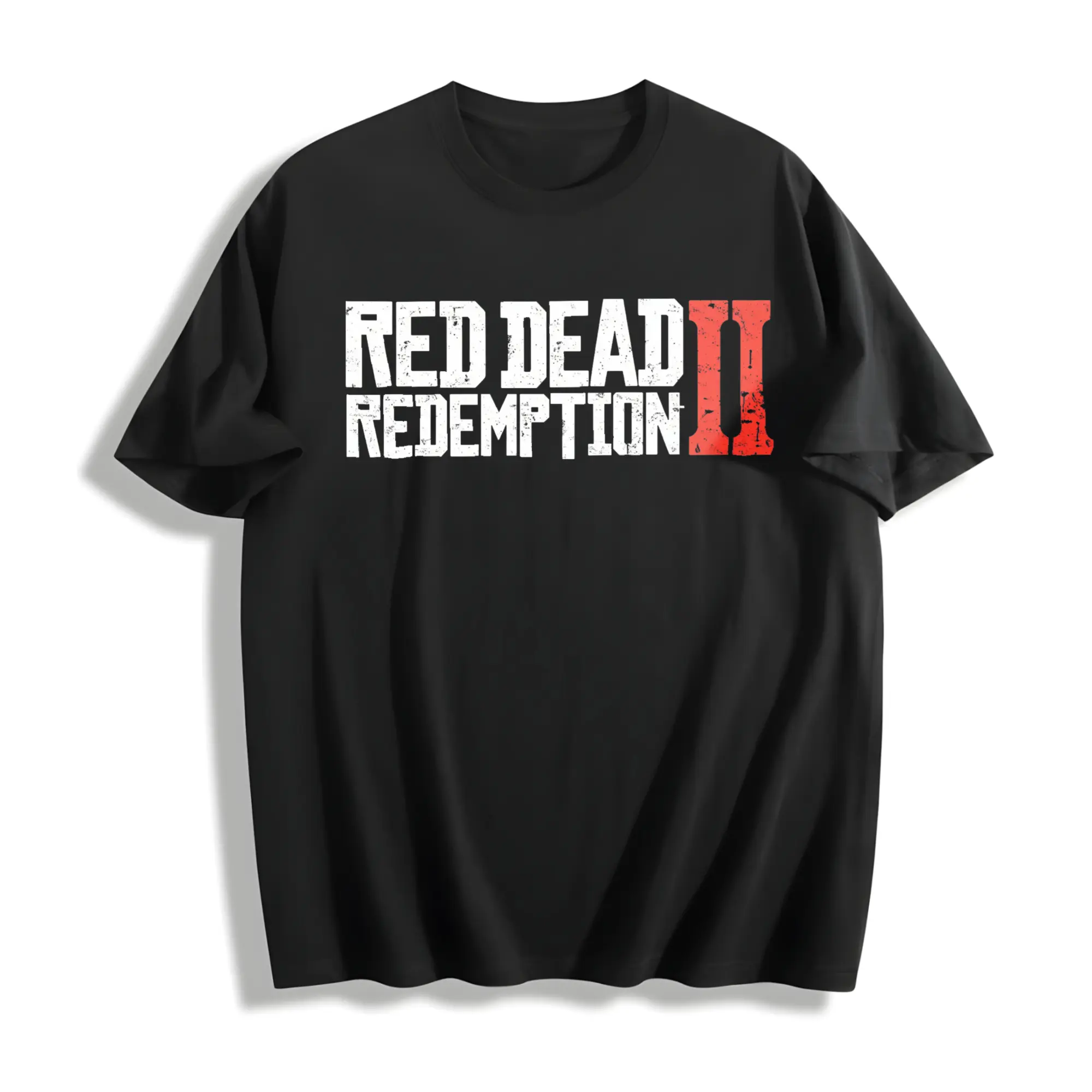 Red Dead Redemption 2 T-Shirt, Logo Tee, Vintage Rockstar Games Western Cowboy, Gifts Shirt, Unisex Vintage Graphic Tees Gothic Grunge Y2k Emo Scene Amity Affliction Style Clothes Men Women Streetwear, Shortsleeve, Casual