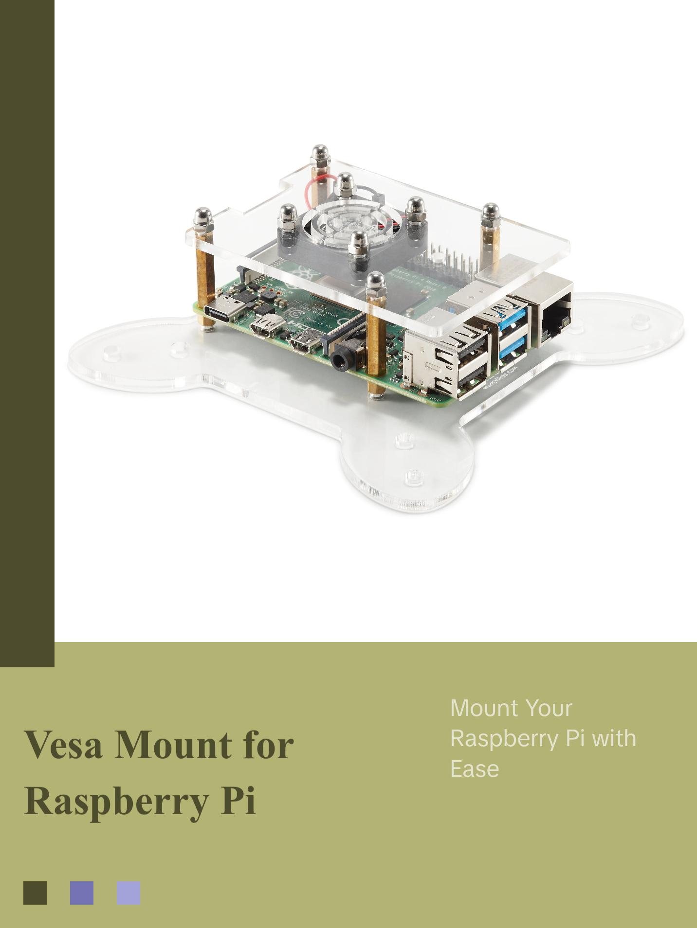 VESA mount for Raspberry Pi-Compatible With ALL Raspberry Pi Boards