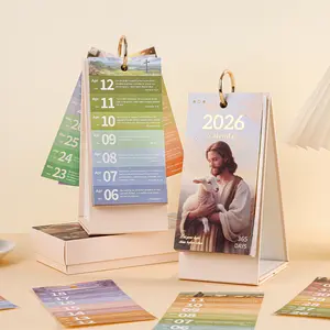 2026 Bible Flip Calendar with 365 Days of Uplifting Christian Daily Bible Verse Planner - One-Way Page Turn Mechanism, Monthly Tabs & Daily Scheduling for Home, Office, School Organization - Perfect for DIY Craft & Spiritual Use, Desktop Calendar