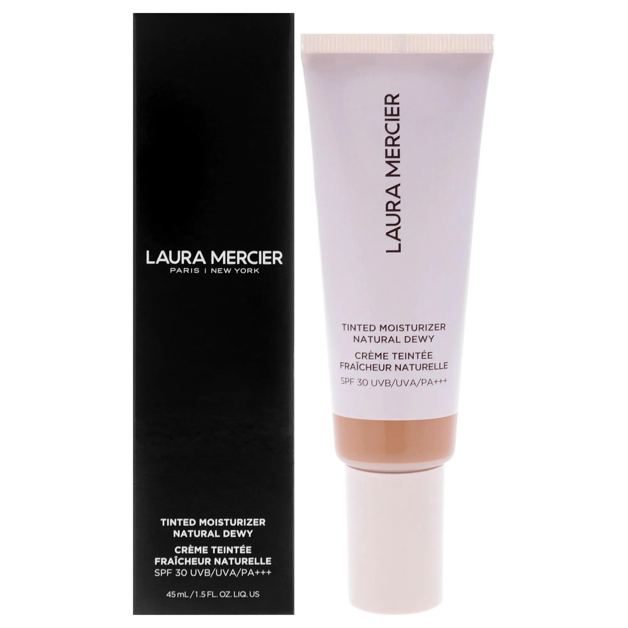 Laura Mercier Tinted Moisturizer Cream Tube - 4C Hazel Shade, Hydrating, Subtle Tint, Natural Dewy Finish, SPF 30, Color Protection, Women's Daily Apply Makeup, 1.5 fl oz, Moisture