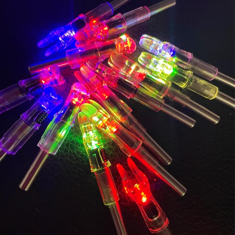 jianZD Archery Lighted Nocks for Arrows with .204"/.244" Inside Diameter 6Pcs