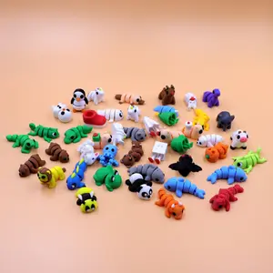 Pocket Partner Mini Animals 3D Printed Hinge Statue, Fun Collectible Toys for Kids and Adults, Unique Home or Office Decor Accessories