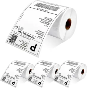 5 Core 4x6 Direct Thermal Shipping 4pack Labels for Zebra and Rollo Printers