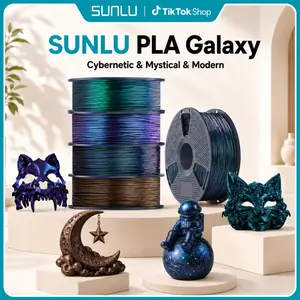 SUNLU 1KG Color-Shifting PLA 3D Printer Filament (1.75mm ±0.03mm), Ultrafine Pearlescent Powder-Infused, Sparkling Finish, Smooth Clog-Free Printing for Jewelry, Gifts, Cosplay Props, Fashion Pieces (Computers & Office 3D Printing Supplies)