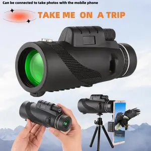 80x100 High-Definition High-Performance Adult Single-Tube Telescope with Compass Smartphone Adapter Tripod FMC Lens Waterproof Design Ideal for Hunting Bird Watching Travel Camping Hiking Concerts Perfect Holiday Gift