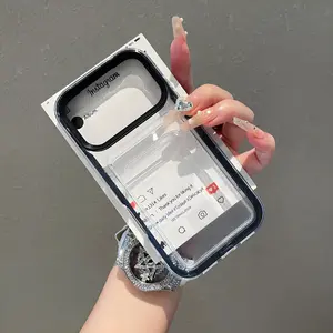 Three-In-One High Transparency Card Holder Phone Case, Custom Fit for iPhone 17 Pro Max 16 Plus 15 14 13 12 11, Enhanced Lens Protection