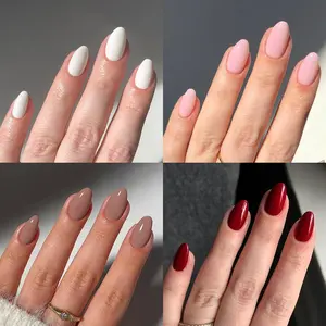 96pcs Short Oval Press-On Nails Set, Nail Kit, Design, Acrylic Fake Nails, Easy Wear, Perfect for Parties, Dancing, Daily Use