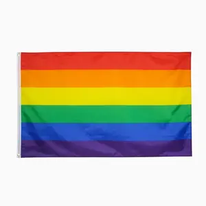 LGBTQ+ Pride Flag - Multicolor Banner with Red, Yellow, Orange, Green, Blue, and Purple Stripes