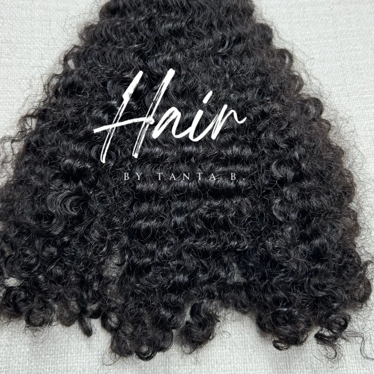 "Crenshaw Curly" 3C Wefted Curly Human Hair Extensions by Tanta B. - High Quality natural dream bundles