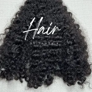 "Crenshaw Curly" 3C Wefted Curly Human Hair Extensions by Tanta B. - High Quality natural dream bundles