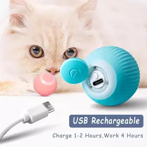 Latest generation Power Ball Cat Toy- Dog Cat Training Toys  Pet Toy Ball Gift Automatic Rolling Ball Safe and Quiet Ships from the USA