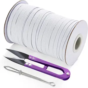 Sewing Elastic Band, 1/3 in 30 yds High Elastic Cord Strap for Waistbands, Pants, DIY Crafts