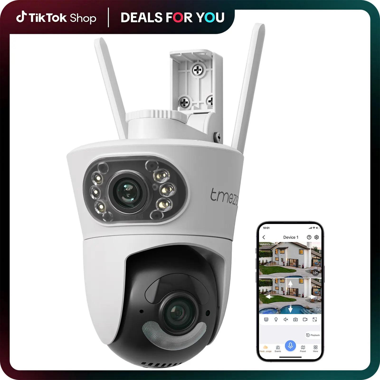 4K 4MP WiFi Security Cameras, DualLens 2.4 GHz Wireless lP CameraSecurity Camcorder, 1 Count NightVersion Home Safe Security MonitorWith Auto Tracking summerwins Video Outdoor Cctv bodycam camera security cameras for home