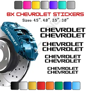 8x Chevrolet Caliper Stickers 8x Chevrolet Caliper Stickers
