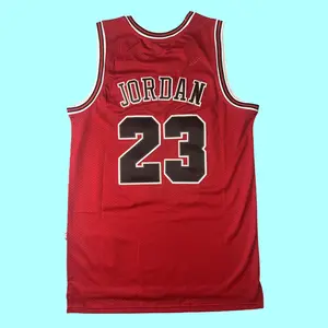 Men's stitched Men's Sleeveless Basketball Jersey Red 1997-98 collect