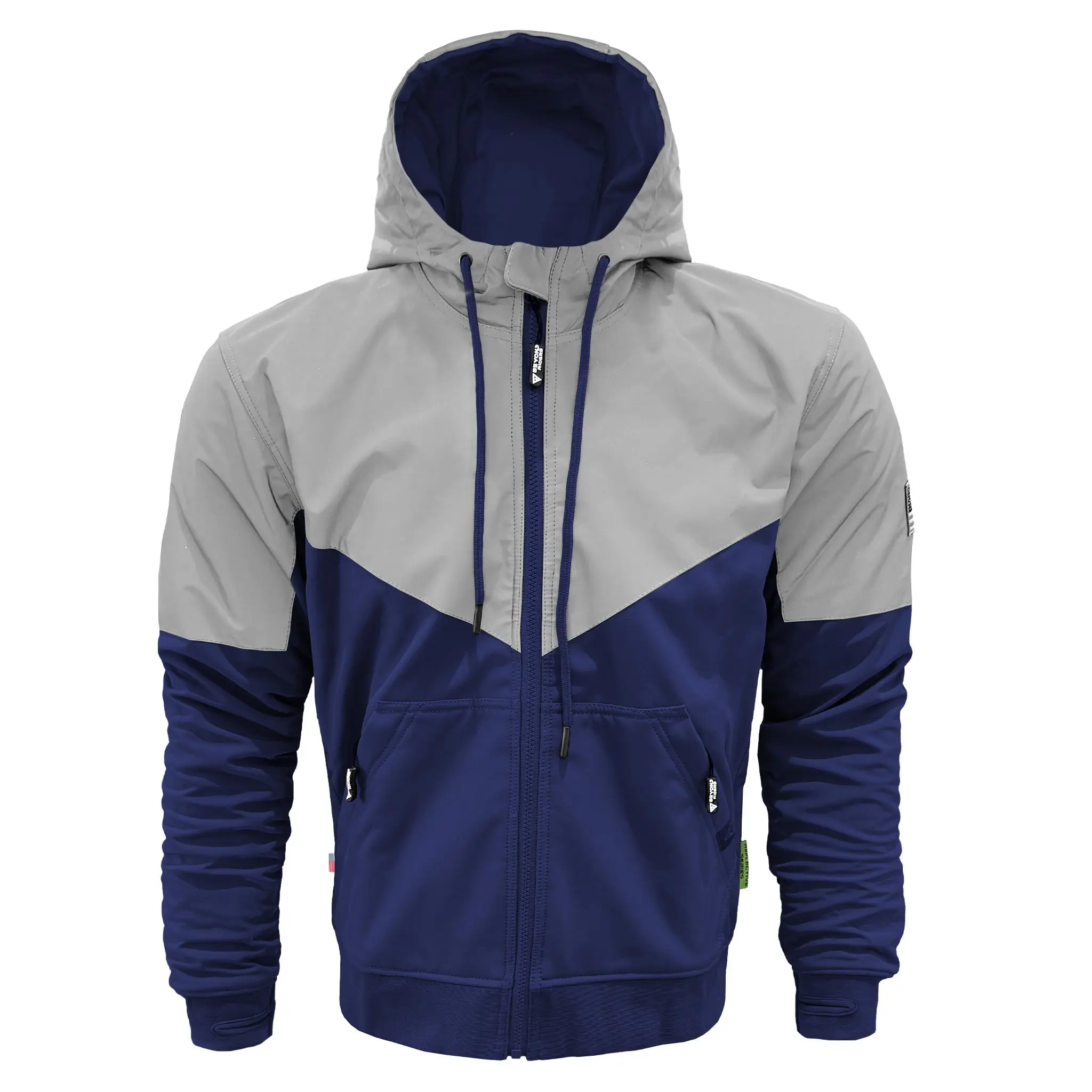 SoftShell Reflective Navy Blue Eclipse Hoodie