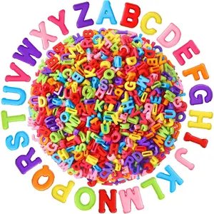 700Pcs Large Letter Beads Colorful Plastic A-Z Mixed Alphabet Shape Beads for Jewelry Making Bracelets Necklaces Key Chains Shoelaces Crafts Party Decor(9x12mm)