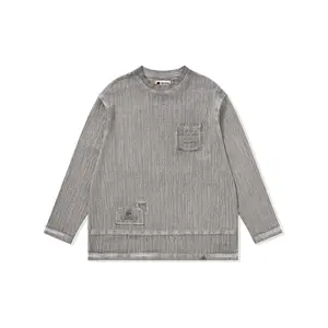 POP MART Hirono Living Wild – Freedom Island Nautical Dirty Wash Applique Long-Sleeve T-Shirt