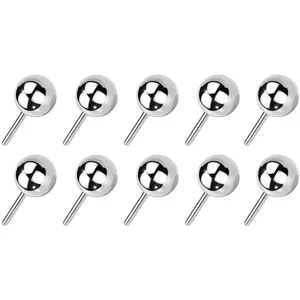 Set of 10 Replacement Balls for Threadless Jewelry - ASTM F-136 Implant Grade Titanium
