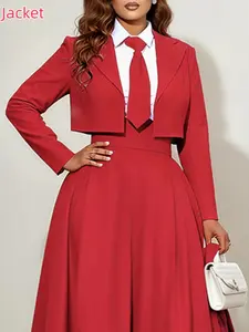 Women's Long Sleeve Fitted Plain Blazer Jacket, Elegant Short Lapel Design, All-Season Wear, Perfect for Business, Formal & Casual（only jacket）