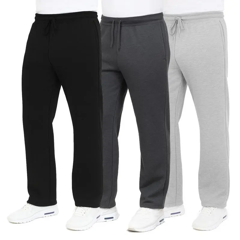 3-Pack Men's Classic Heavyweight Fleece Sweatpants with Open Bottom (S-3XL) 3-Pack Men's Classic Heavyweight Fleece Sweatpants with Open Bottom (S-3XL)